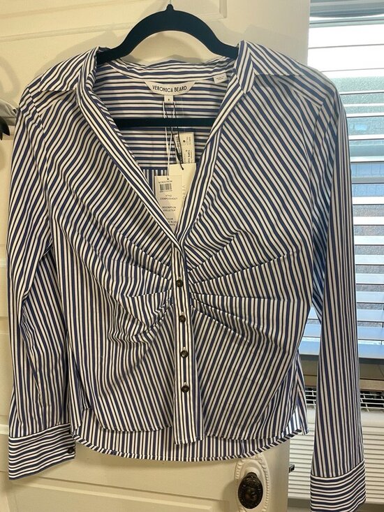 Veronica Beard Tops - Veronica Beard Jollie Top crisp button down